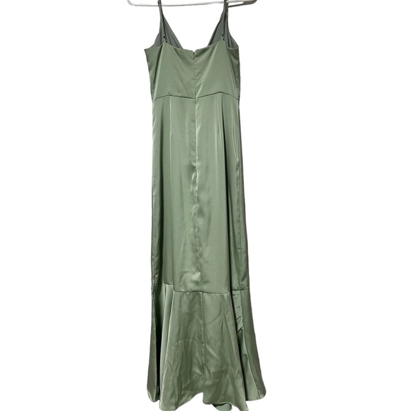 Lulus Green Deep V Ruffle Maxi Dress - Picture 6 of 11